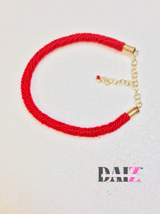 Reddy or Not Twist Choker Necklace